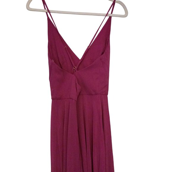 NEW After Six Faux‎ Wrap Criss Cross Back Maxi Dress Size 4 Tea Rose - Picture 8 of 15